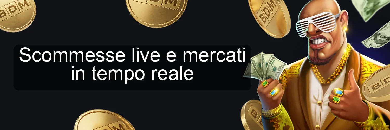 Scommesse live e mercati in tempo reale Scommesse live e mercati in tempo reale